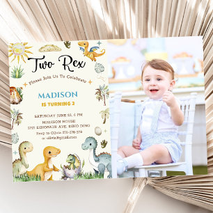 Dinosaurus Twee Rex Jongen Kaart