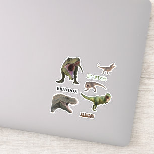 Dinosaurus Tyrannosaurs T-Rex naammonogram Sticker