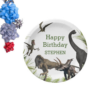 Dinosaurus Tyrannosaurus Raptor Gefeliciteerd Verj Papieren Bordje