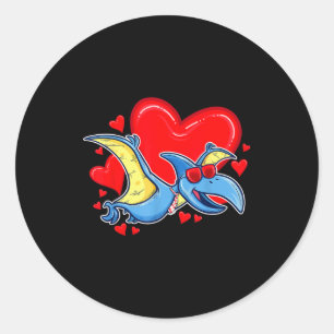 Dinosaurus Valentijnshart Pterodactylus Valentijns Ronde Sticker