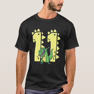 Dinosaurus Verjaardag 11 Jaar Oud Jongen Rex 11e D T-shirt