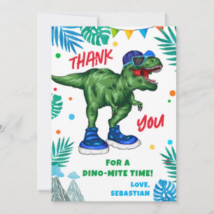 Dinosaurus Verjaardag Bedankkaart