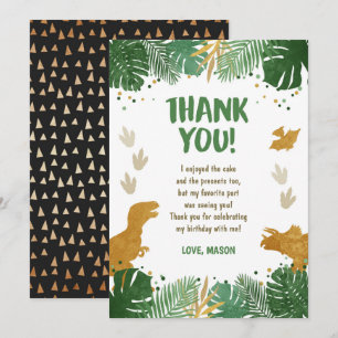 Dinosaurus Verjaardag Bedankt Card Party Boy Dino Kaart