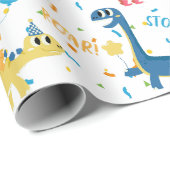 DINOSAURUS VERJAARDAG CADEAUPAPIER (Rol Hoek)