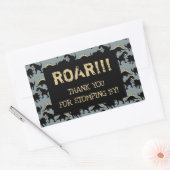 Dinosaurus Verjaardag Dank u Stickers Goud (Envelop)