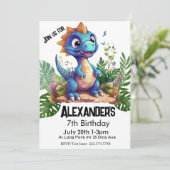 Dinosaurus verjaardag, kaart (Staand voorkant)