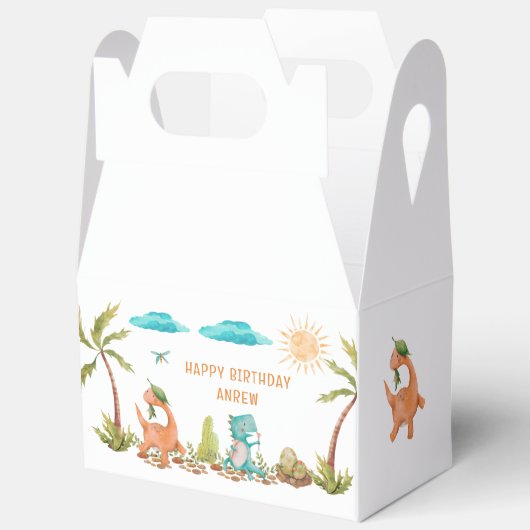 Dinosaurus verjaardag Rex verjaardag Bedankdoosjes (Open)