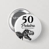 Dinosaurus VERJAARDAG Ronde Button 5,7 Cm (Voorkant /achterkant)