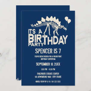 Dinosaurus Verjaardag Stegosaurus met Ballonnen Kaart