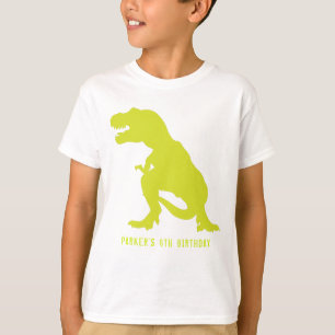 Dinosaurus verjaardag T Rex gepersonaliseerd T-shirt