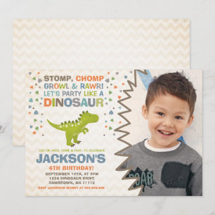 Dinosaurus Verjaardag Uitnodiging Dinosaurus Graaf