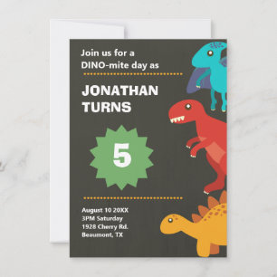 Dinosaurus verjaardagsfeest grap kaart