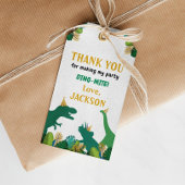 Dinosaurus Verjaardagsfeestje Dank u Label Cadeaulabel