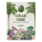 Dinosaurus Verjaardagsfeestvoorteken Perfect Poster (Voorkant)