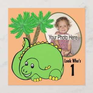 Dinosaurus Verjaardagsfoto Kaart