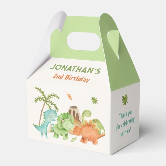 Dinosaurus Verjaardagsgunst Dozen Kinder Jongen Wa Bedankdoosjes (Achterkant)