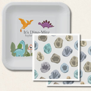 Dinosaurus voetafdruk Baby Shower Servet