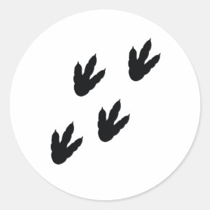 dinosaurus voetafdrukken ronde sticker