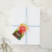 Dinosaurus Vulkaan Kinderen Verjaardag Cadeaulabel (Met Touw)