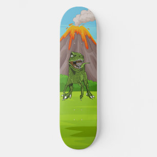 Dinosaurus Vulkaan Prehistorische Tijdperk Skateboard