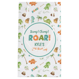 Dinosaurus Waterverf geschenkzak Klein Cadeauzakje