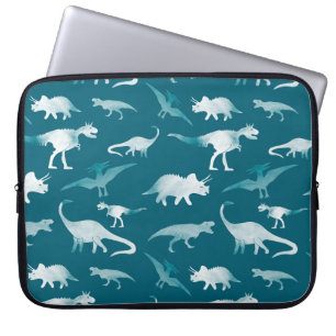 Dinosaurus Waterverf: Textielpatroon Laptop Sleeve