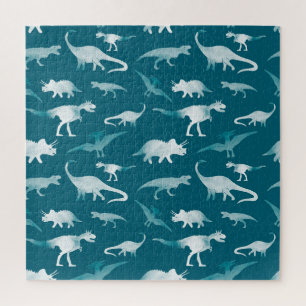 Dinosaurus Waterverf: Textielpatroon Legpuzzel