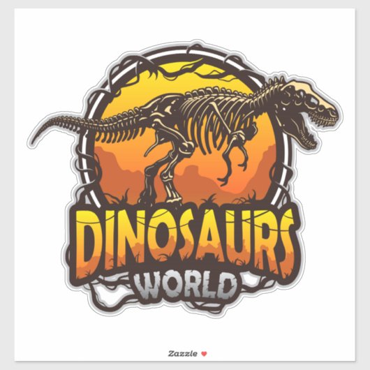 Dinosaurus Wereld Stickers (Vel)