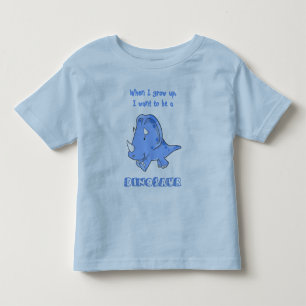 dinosaurusblauw opgroeien kinder shirts