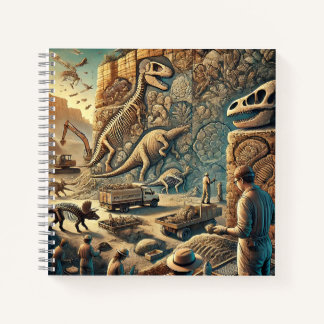 Dinosaurusfossielen & Paleontologie Opgraving Notitieboek