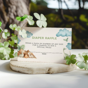 Dinosaurusluier Raffle Baby shower Informatiekaartje