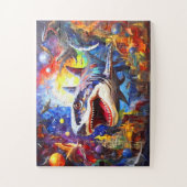 Dinosaurusmozaïek Abstract Legpuzzel (Verticaal)