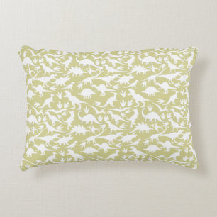 Dinosauruspatroon 01 w. Lyellow BG Accent Kussen