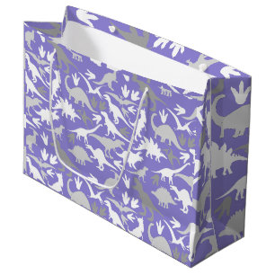 Dinosauruspatroon 01A LPurple BG Groot Cadeauzakje