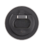 Dinosauruspatroon, dinosaurussilhouet, groene dino button flesopener (Achterkant)