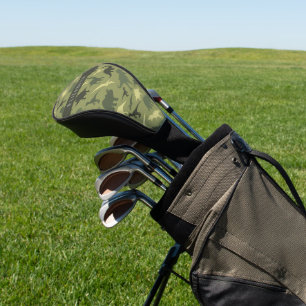 Dinosauruspatroon, Dinosaurussilhouet, Jouw naam Golfheadcover