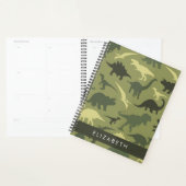 Dinosauruspatroon, Dinosaurussilhouet, Jouw naam Planner (Display)