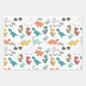 Dinosauruspatroon kinder inpakpapier vel (Voorkant)