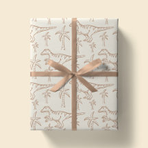 Dinosauruspatroon Moderne Jongen Dino Jungle Beige