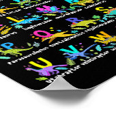 Dinosaurussen Alphabet ABC terug naar school Stude Poster (Hoek)