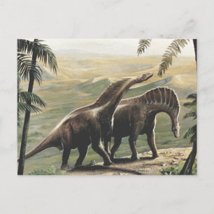 dinosaurussen, Amargasaurus met palmbomen Briefkaart