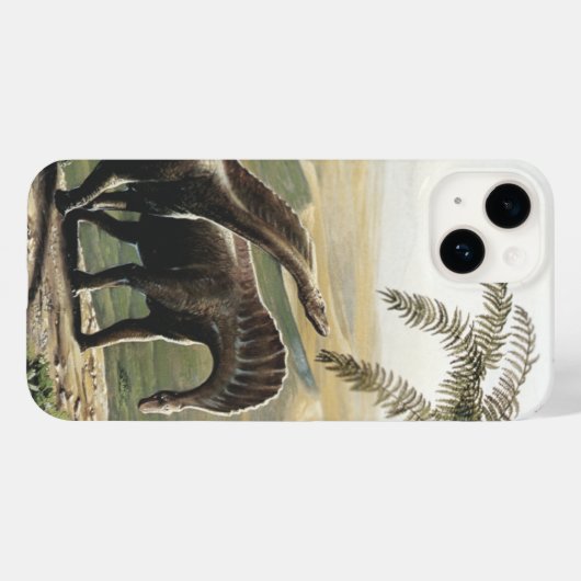 dinosaurussen, Amargasaurus met palmbomen Case-Mate iPhone Case (Achterkant (horizontaal))