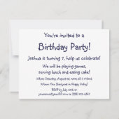 dinosaurussen, Barapasaurus Birthday Party Kaart (Achterkant)