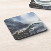 dinosaurussen, Barapasaurus met Storm wolken Bier Onderzetter (Linkerzijde)