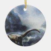 dinosaurussen, Barapasaurus met Storm wolken Keramisch Ornament (Voorkant)