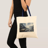 dinosaurussen, Barapasaurus met Storm wolken Tote Bag (Voorkant (product))