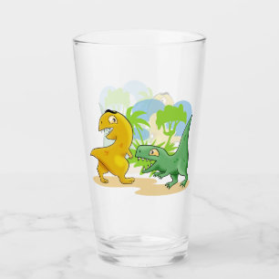 Dinosaurussen bij het spelen glas