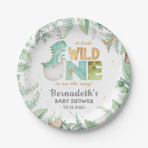Dinosaurussen Borden van onbewerkt Baby shower Papieren Bordje