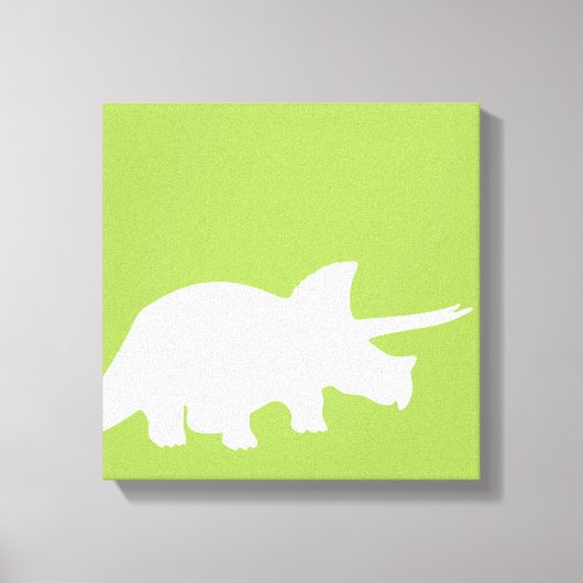 Dinosaurussen canvas kunst in het groen (Voorkant)