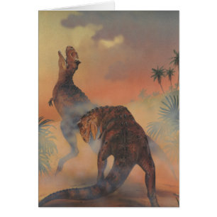 dinosaurussen, Carnotaurus Roaring in Oerwoud